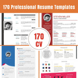 170 Professional Resume Templates | Editable CV Designs for Job Applications